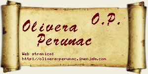 Olivera Perunac vizit kartica
